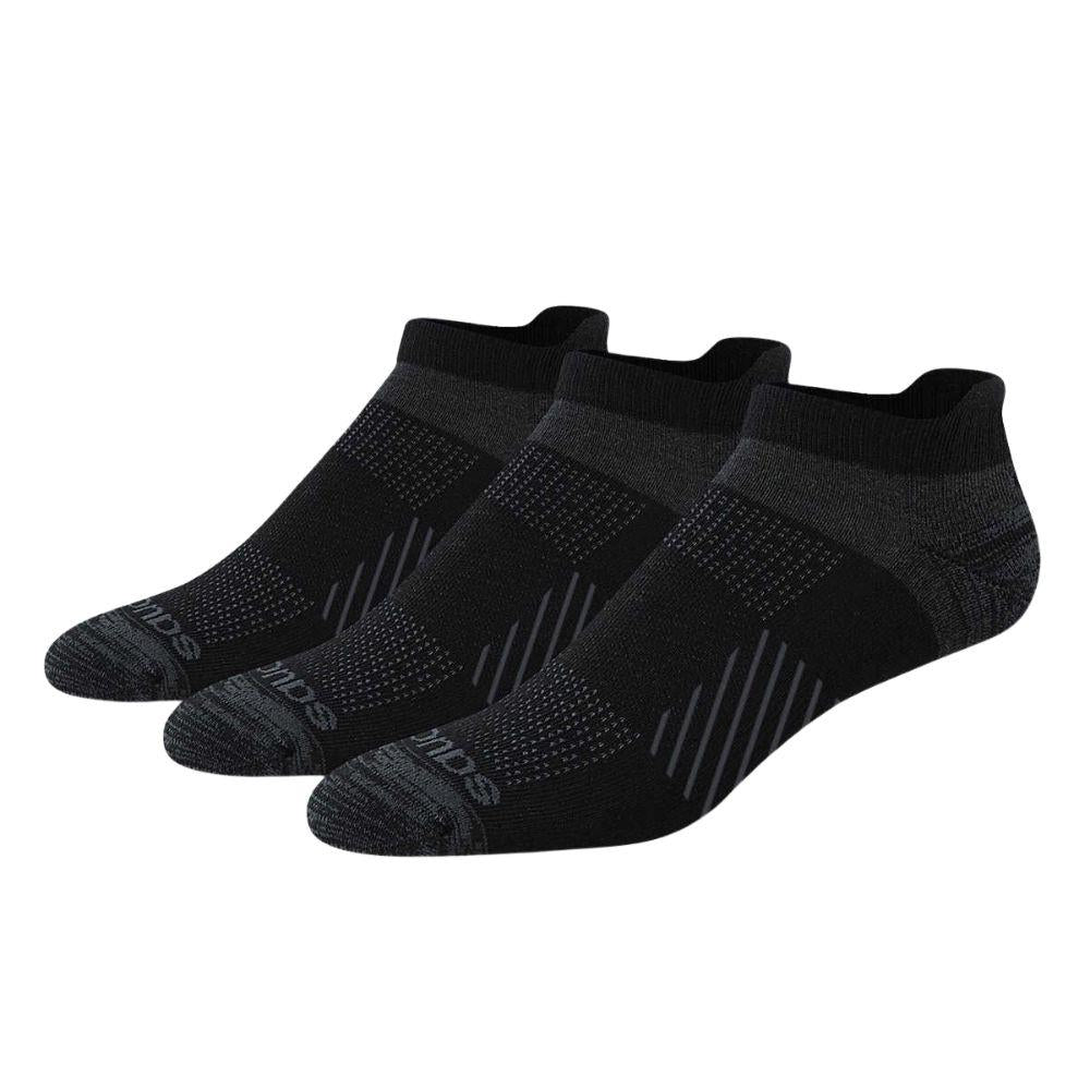 SAUCONY INFERNO NO SHOW SOCK3/PACK ถุงเท้าวิ่งสำหรับผุ้ชายและผู้หญิง - Rev Online